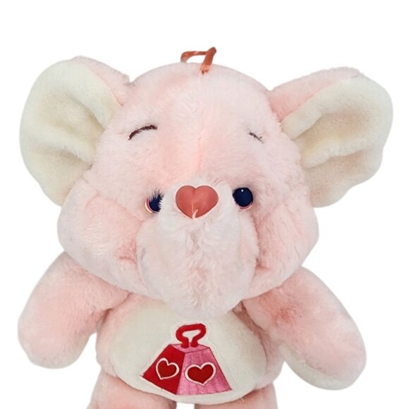 Vintage Care Bear Cousins Lotsa Heart Elephant Pink Plush Kenner American 13" - Picture 3 of 14